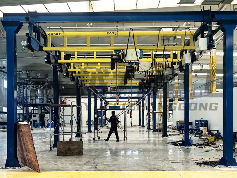 1噸剛性KBK起重機在廣東某機機械制造企業(yè)中的應(yīng)用